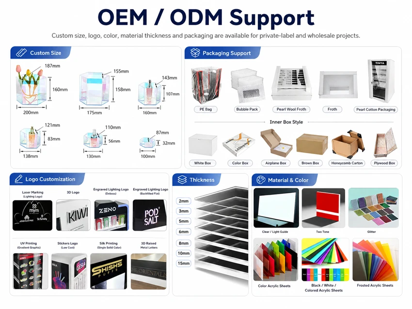 oem odm acrylic storage customization oem odm acrylic storage customization